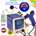 DISSALDATORE STAZIONE STAGNO A PISTOLA STAZIONE ZD 985 KIT PISTOLA FLUX 100 ML