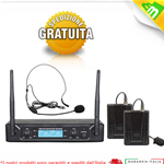 ZZIPP TXZZ520 Radiomicrofono Uhf con Microfoni Archetto e Lavalier