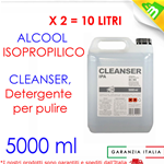 DETERGENTE ALCOOL ISOPROPILICO 10 LITRI ULTRASUONI LAVATRICE VASCA ANTI OSSIDO