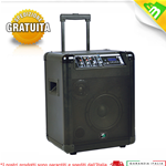 ZZIPP ZZMPA8 Diffusore Amplificato Cassa attiva portatile a Trolley 90W MP3 USB in-microfono