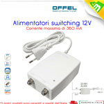 Alimentatore per Antenna Amplficiatore TV Digitale Terrestre DVB-T2 OFFEL 12V 22-991 360ma AL400