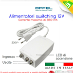 Alimentatore per Antenna Amplficiatore TV Digitale Terrestre DVB-T2 OFFEL 12V 2 uscite 22-992 360ma AL400/2