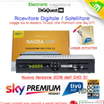 Digiquest EVO3.1 Decoder HD COMBO Satellitare TIVUSAT HD,Terrestre MEDIASET PREMIUM HD, App Web pronto Mediaset