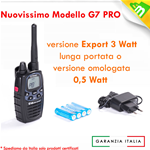 RICETRASMETTITORE MIDLAND G7 PRO NERO LPD PMR WALKIE TALKIE BIBANDA VERSIONE EXPORT 3 WATT