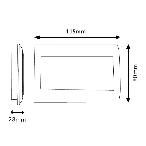 Lampada di emergenza Led Bianca 2,5w da incasso per scatola 503 Bianco  freddo 6500K Wisdom 