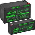 BATTERIA AL PIOMBO RICARICABILE 12V 7AH + 12V 2,3Ah Per allarmi antifurti sicurezza videosorveglianza