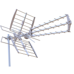 ANTENNA ESTERNA LOGARITMICA VHF UHF 60 ELEMENTI DIGITALE TERRESTRE DVB-T DVB-T2 14 dB COMBO 5G