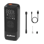 Compressore Aria Portatile 150 PSI, Pompa Elettrica Multifunzione con Schermo LCD Digitale, Torcia LED e Power Bank, Mini Gonfiatore per Auto, Bici, Moto, Scooter e Palloni