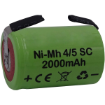 Batteria ricaricabile NiMh 4/5 SC 1,2V 2000mAh 22x33mm subC a saldare linguette per pacchi batteria