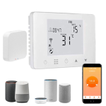 CRONOTERMOSTATO WIFI A BATTERIA SOFT TOUCH SMARTPHONE APP ALEXA GOOGLE TERMOSTATO CALDAIA DA PARETE O BOX 503 programmabile settimanalmente controllabile a distanza dal TUYA o Smart life