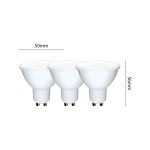 KIT 3 LAMPADINE LED GU10 6W 470L 230VAC HT6DC 3000K HT LIGHT