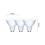 KIT 3 LAMPADINE LED GU10 6W 470L 230VAC HT6DN 4000K HT LIGHT