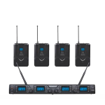 ZZIPP TXZZ642 SET 4 RADIOMICROFONI ARCHETTO BODYPACK LAVALIER UHF 16 CANALI WIRELESS SENZA FILO