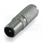 Spina coassiale per TV Ø9,5mm - ad avvitare - TWIST ON adatta per cavo ø6,8mm completamente schermata