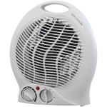 Termoventilatore regolabile 1000-2000 watt, 2 Potenze selezionabili, compatto con Termostato regolabile, Modalità Eco e Autospegnimento, Silenzioso, 2 Manopole, Protezione Antigoccia, Termostato, Maniglia, Protezione Antigelo, Doppio Isolamento