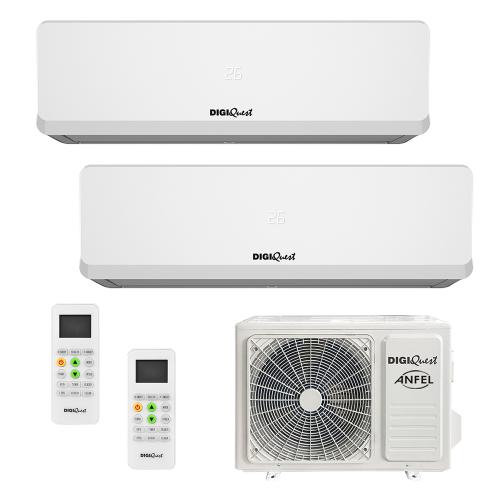Climatizzatore Condizionatore DUAL SPLIT 9000 + 9000 BTU INVERTER R32 WIFI INCLUSO PER GESTIONE CON APP FUNZIONE I-FEEL A+++
