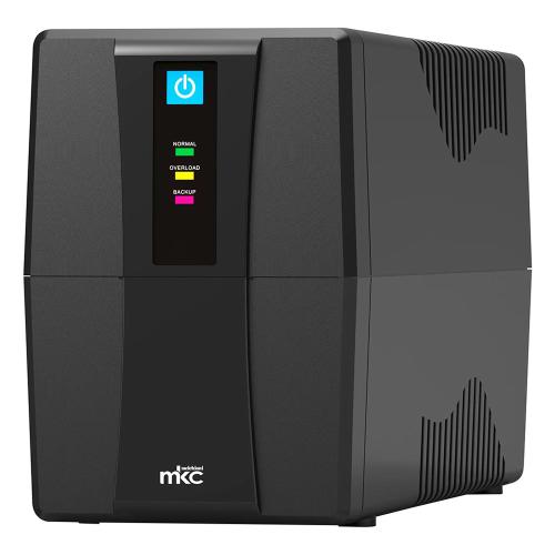MK-800UPS Gruppo di Continuità UPS 800VA Line Interactive | Protezione da Blackout e Sbalzi di Tensione, Prese Schuko, Ideale per PC, Router, DVR, Videosorveglianza UPS 800VA 480W
