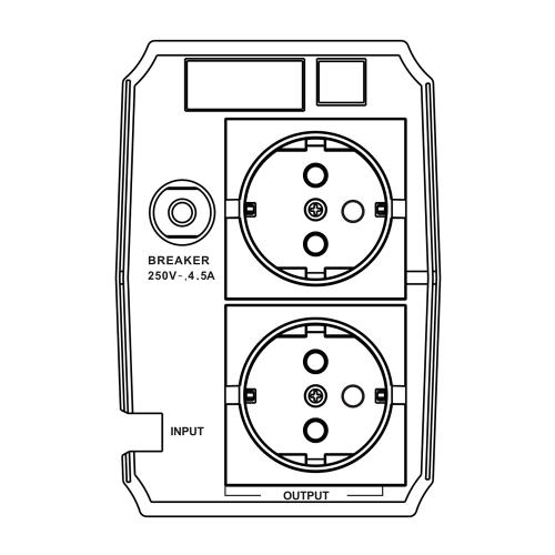 MK-800UPS Gruppo di Continuità UPS 800VA Line Interactive | Protezione da Blackout e Sbalzi di Tensione, Prese Schuko, Ideale per PC, Router, DVR, Videosorveglianza UPS 800VA 480W