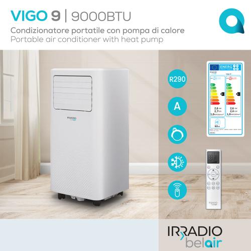 Condizionatore Portatile Melchioni VIGO9 9000 BTU Pompa Calore Deumidificatore