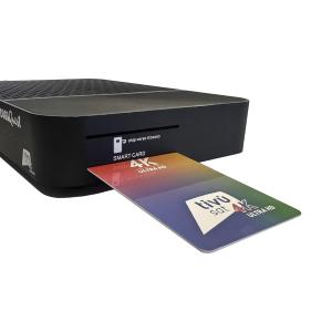 Decoder AX3 tivùsat  FULL 4K | Decoder COMBO 4K tivùsat con Triplo Tuner DVB-T2 HEVC Main 10 (10 bit), DVB-S2, Android TV | Controllo vocale | Google Cast  Decoder 4K Digiquest AX3 tivùsat Triplo Tuner controllo vocale DVB-T2/S2 Android TV