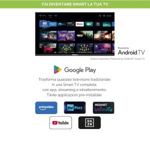 Decoder AX3 tivùsat  FULL 4K | Decoder COMBO 4K tivùsat con Triplo Tuner DVB-T2 HEVC Main 10 (10 bit), DVB-S2, Android TV | Controllo vocale | Google Cast  Decoder 4K Digiquest AX3 tivùsat Triplo Tuner controllo vocale DVB-T2/S2 Android TV