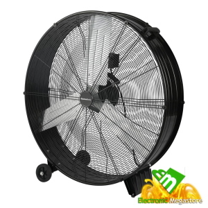 Ventilatore Industriale 118620076 90cm con Ruote Melchioni MF2590IND 360W Alta Potenza