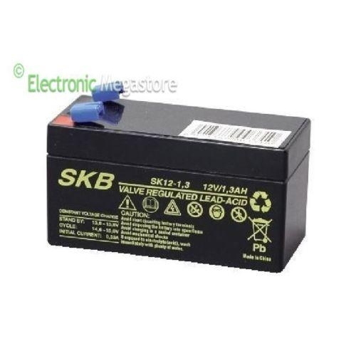 BATTERIA AL PIOMBO RICARICABILE ERMETICA 12V 1.3Ah 1.2Ah 97x52x45mm BC1400-00