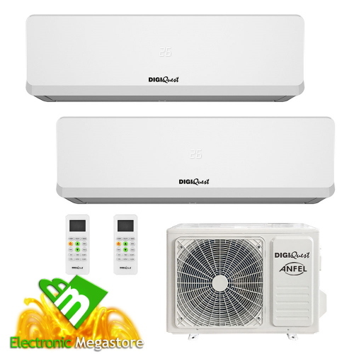 Climatizzatore Condizionatore DUAL SPLIT 12000 + 12000 BTU INVERTER R32 WIFI INCLUSO PER GESTIONE CON APP FUNZIONE I-FEEL A+++