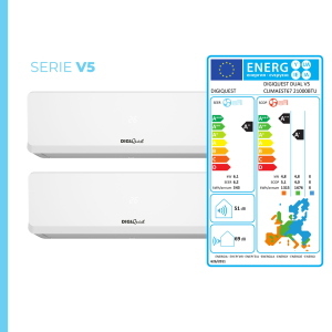 Climatizzatore Condizionatore DUAL SPLIT 12000 + 12000 BTU INVERTER R32 WIFI INCLUSO PER GESTIONE CON APP FUNZIONE I-FEEL A+++