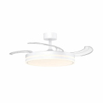 Ventilatore Soffitto con luce LED 4500 LUMEN 106 cm Pale Retrattili a Scomparsa 3CCT luce selezionabile Calda, Naturale e Fredda DC 30W JOHNNY AP524860 On
