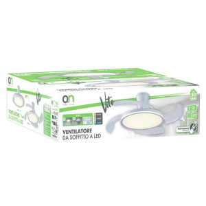 Ventilatore Soffitto con luce LED 4400 LUMEN 120 cm Pale Retrattili a Scomparsa 3CCT luce selezionabile Calda, Naturale e Fredda DC 35W VITO AP524880