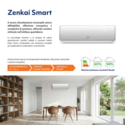 Climatizzatore Zenkai ZCS09UI Smart Inverter 9000 BTU Wi-Fi A++/A+++ R32