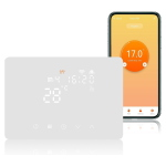 Cronotermostato Smart WiFi per Caldaia o Raffreddamento BIANCO App Tuya/Smart Life e Vocal Assistant Compatibile Alexa/Google,con pannello soft-touch da Parete o Scatola 503 Termostato Digitale WiFi