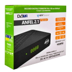 Decoder Dvb-T2 Hevc H265 10 Bit con Telecomando Universale 2 in 1 con WIFI con APP Youtube cavo HDMI in dotazione