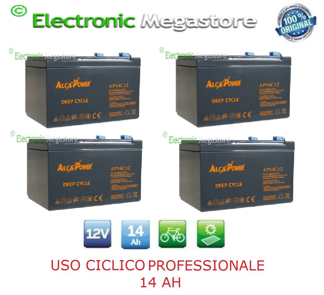 batterie al piombo ad uso ciclico per biciclette elettriche