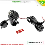 MIDLAND C1195 73700 Alimentatore a 12V, Connettore Din 2 USB