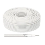 CAVO ANTENNA TV SAT 6,8mm BIANCO CLASSE B Matassa 100m DVB-T2 DVB-S2