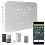 CRONOTERMOSTATO WIFI SMARTPHONE SOFT TOUCH APP ALEXA GOOGLE TERMOSTATO DA PARETE O BOX 503 230V BIANCO