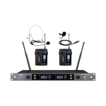 TXZZ422 RADIOMICROFONO DUAL AD ARCHETTI E CRAVATTA CON USB PER RIC. BATTERIA LITIO UHF 48CH 606-630MHZ ZZIPP