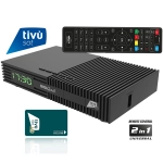 Decoder Satellitare Full HD CERTIFICATO Tivù Sat S2 DVB-S2 COMPATIBILE CON TESSERA VERDE, Telecomando Universale 2 in 1 per il ricevitore e la TV
