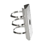 Hikvision DS-1275ZJ | Adattatore da palo in alluminio colore bianco.