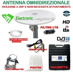 ANTENNA TV DIGITALE TERRESTRE OMNIDIREZIONALE CON FILTRO LTE,PER CAMPER,CASA,TIR
