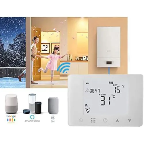 CRONOTERMOSTATO WIFI SMARTPHONE APP ALEXA GOOGLE TERMOSTATO CALDAIA DA PARETE O BOX 503