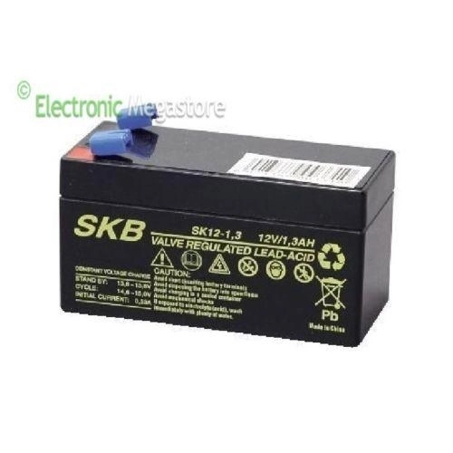 BATTERIA AL PIOMBO RICARICABILE ERMETICA 12V 1.3Ah 1.2Ah 97x52x45mm BC1400-00
