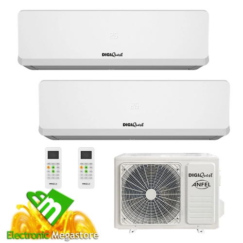 Climatizzatore Condizionatore DUAL SPLIT 12000 + 12000 BTU INVERTER R32 WIFI INCLUSO PER GESTIONE CON APP FUNZIONE I-FEEL A+++