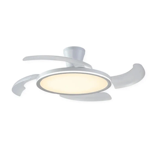 Ventilatore Soffitto con luce LED 4400 LUMEN 120 cm Pale Retrattili a Scomparsa 3CCT luce selezionabile Calda, Naturale e Fredda DC 35W VITO AP524880