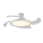 Ventilatore Soffitto con luce LED 4400 LUMEN 120 cm Pale Retrattili a Scomparsa 3CCT luce selezionabile Calda, Naturale e Fredda DC 35W VITO AP524880