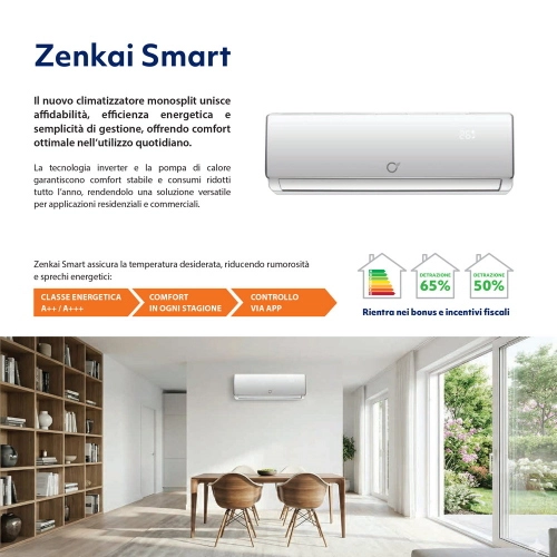 Climatizzatore Zenkai ZCS09UI Smart Inverter 9000 BTU Wi-Fi A++/A+++ R32