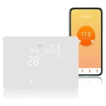 Cronotermostato Smart WiFi per Caldaia o Raffreddamento BIANCO App Tuya/Smart Life e Vocal Assistant Compatibile Alexa/Google,con pannello soft-touch da Parete o Scatola 503 Termostato Digitale WiFi