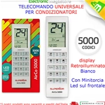 TELECOMANDO UNIVERSALE PER CLIMATIZZATORE CONDIZIONATORE D'ARIA 5000 CODICI